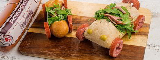 горячий бутерброд с колбасой и сметанным соусом. Шаг 6