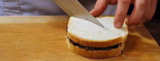 сладкий бутерброд с ореховой пастой. Шаг 5