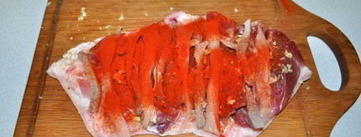 домашняя ветчина из рульки с курицей. Шаг 6