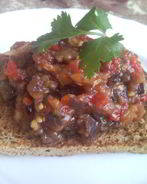 Баклажанная икра из запеченных овощей