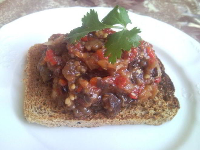 Рецепт баклажанной икры из запеченных овощей