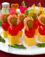 Канапе с креветками