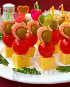 Канапе с креветками