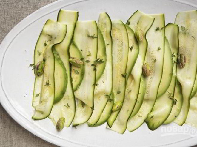 Рецепт карпачча из цукини
