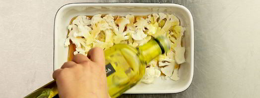 карпаччо из цветной капусты с соусом пондзу и пармезаном. Шаг 2