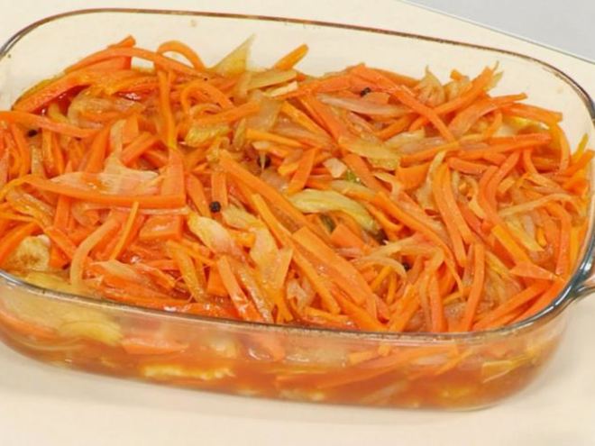 Рецепт холодной рыбы под маринадом