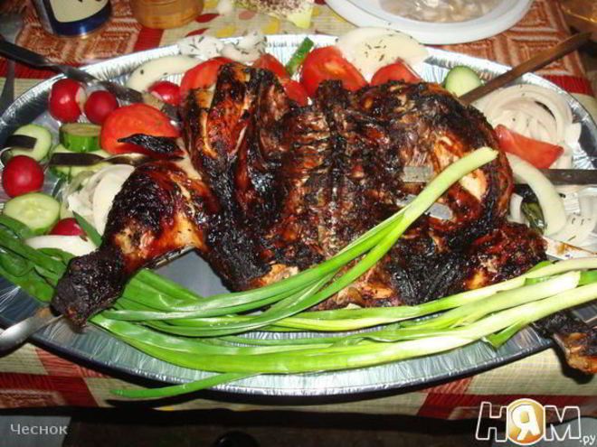 Рецепт курицы, маринованной в белом вине на решетке