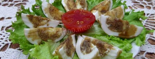 маринованные куриные яйца в соевом соусе. Шаг 7