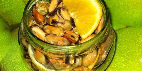 Мидии маринованные пикантные