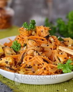 Мидии, маринованные по-корейски