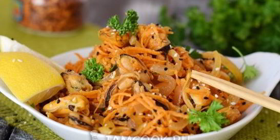 Мидии, маринованные по-корейски