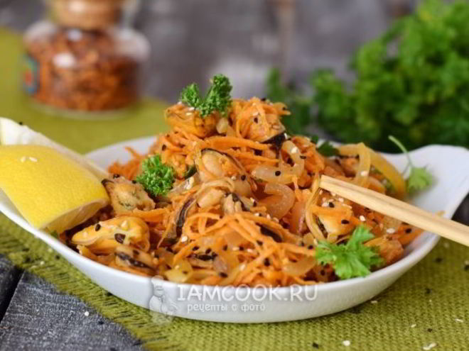 Рецепт мидий, маринованных по-корейски