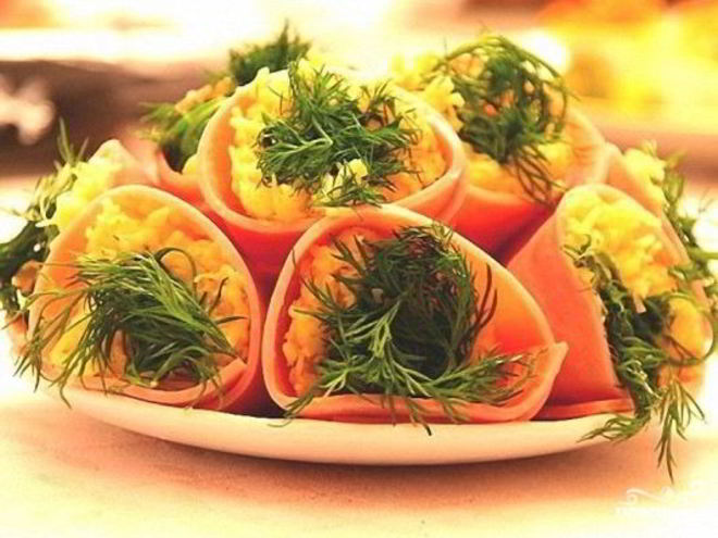 Рецепт новогодней закуски колокольчики