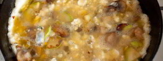 фриттата с грибами, цуккини и голубым сыром. Шаг 4