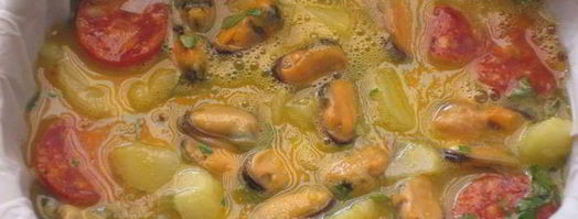 фриттата с картофелем, мидиями и чоризо. Шаг 7