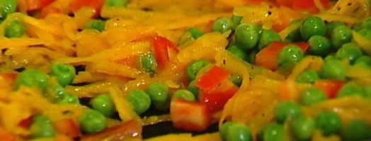 фриттата с тыквой, зеленым горошком и сладким перцем. Шаг 6