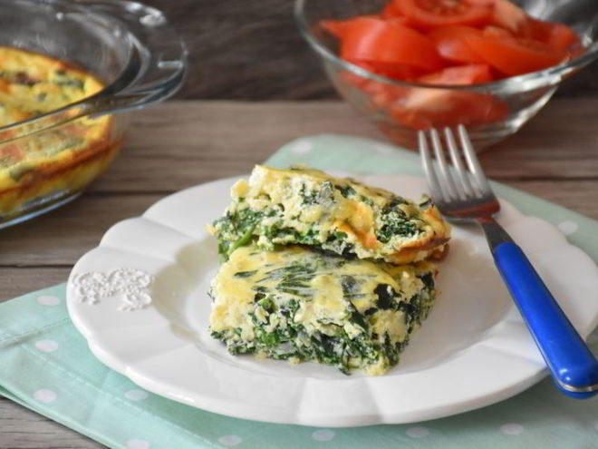 Рецепт фриттаты со шпинатом и сыром