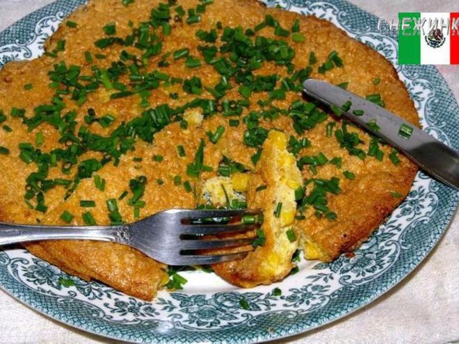 Рецепт мексиканского омлета с кукурузой