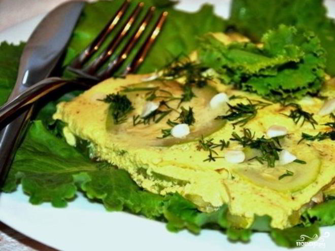 Рецепт омлета из кабачков на сковороде