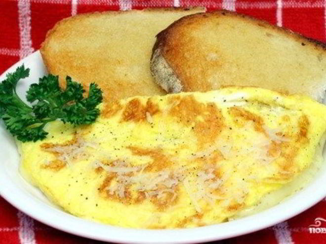 Рецепт омлета из яиц и молока