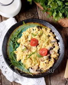 Омлет на кефире на сковороде