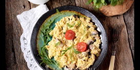 Омлет на кефире на сковороде