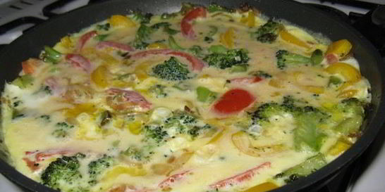 Омлет на кислом молоке