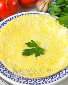 Омлет на воде на сковороде