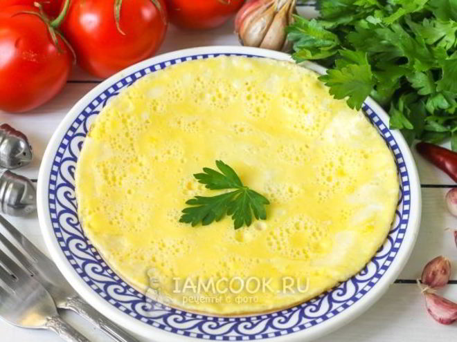 Рецепт омлета на воде на сковороде
