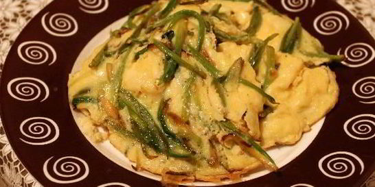 Омлет с черемшой