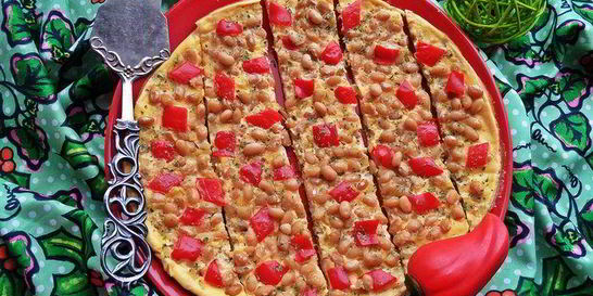 Омлет с фасолью и овощами