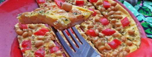 омлет с фасолью и овощами. Шаг 11