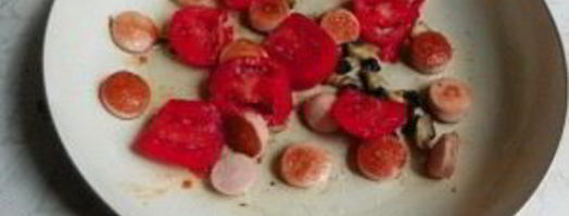 омлет с грибами и помидорами. Шаг 3