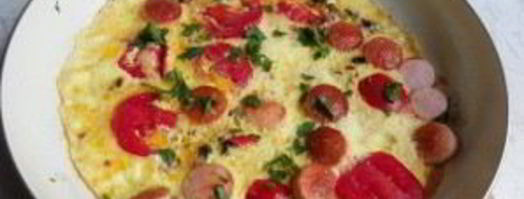 омлет с грибами и помидорами. Шаг 6