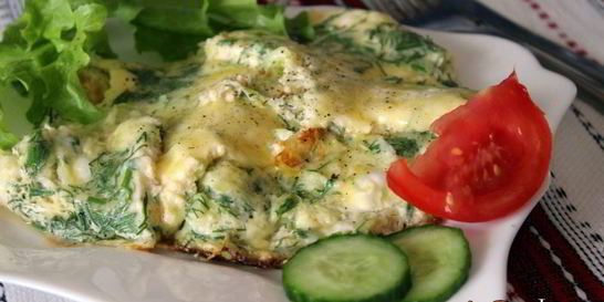Омлет с кабачком и зеленью