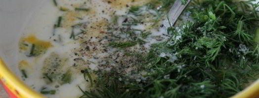 омлет с кабачком и зеленью. Шаг 2