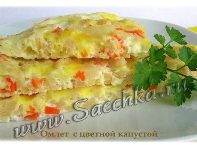 Рецепт омлета с капустой