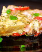 Омлет с креветками и овощами