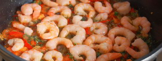 омлет с креветками и овощами. Шаг 5