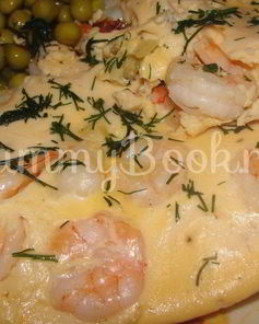 Омлет с креветками