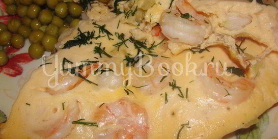 Омлет с креветками