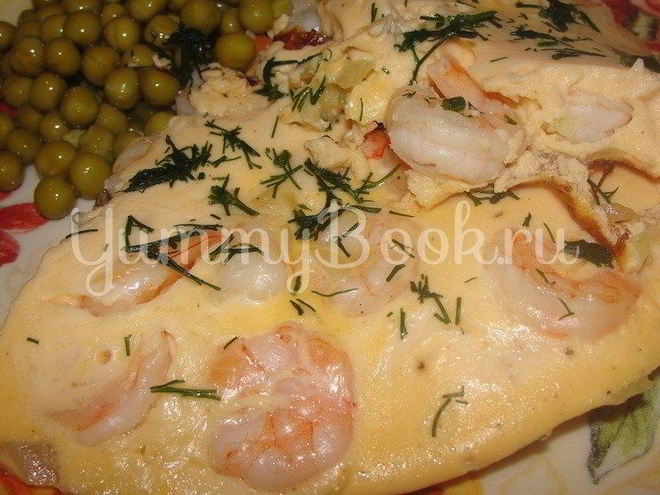 Рецепт омлета с креветками