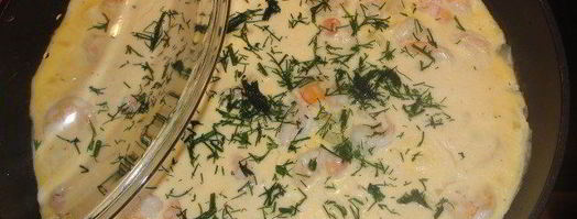 омлет с креветками. Шаг 5