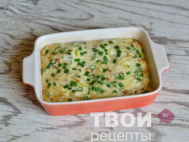 Рецепт омлета с курицей