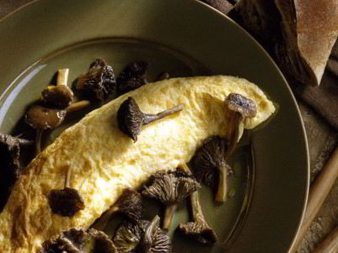 Рецепт омлета с лесными грибами
