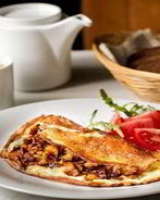 Омлет с лисичками