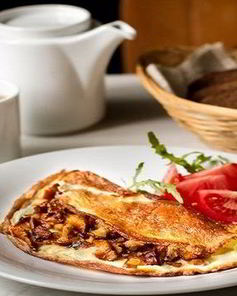 Омлет с лисичками