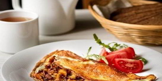 Омлет с лисичками