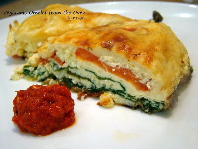 Рецепт омлета с овощами в духовке