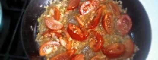 омлет с помидорами и сельдереем. Шаг 2